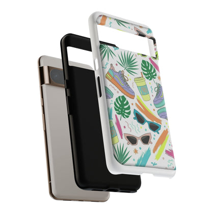 Tough Cases — Colorful Retro Sneakers & Sunglasses Phone Case