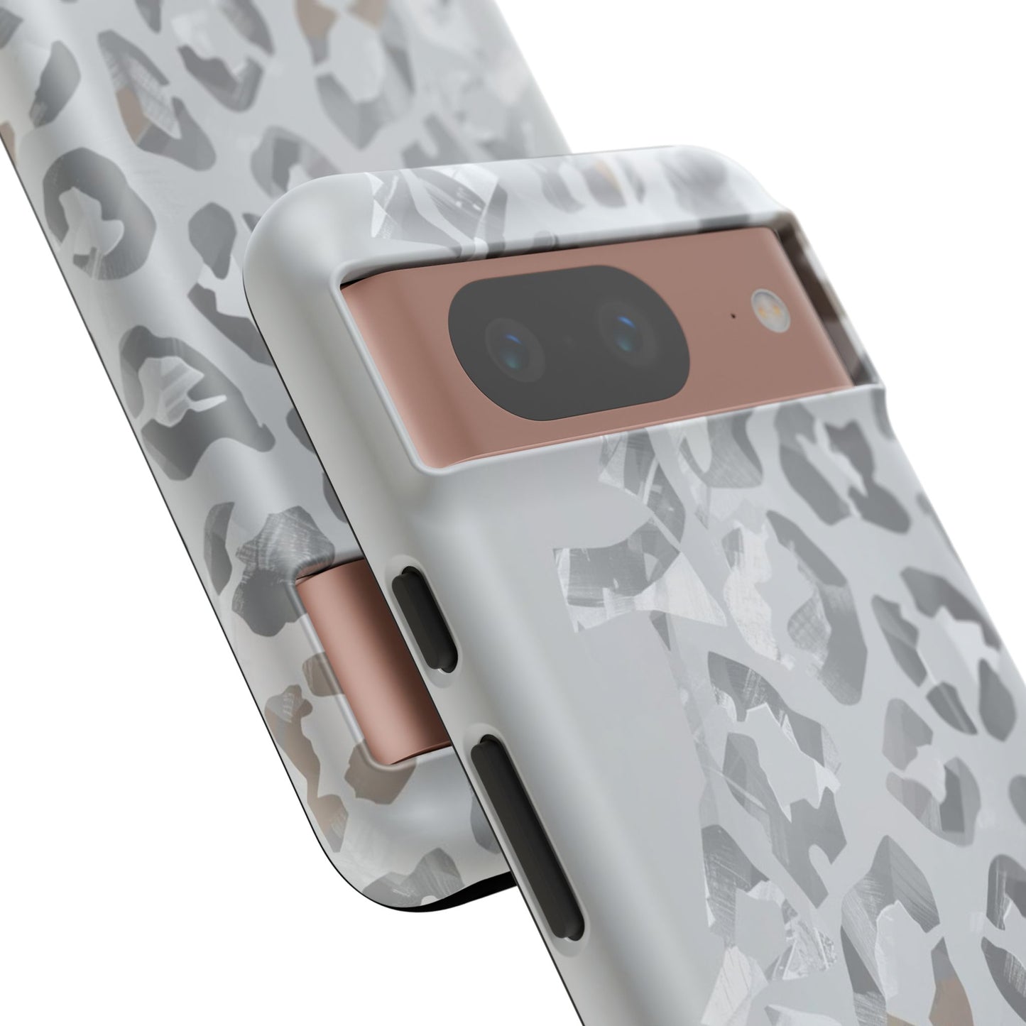 Silver Leopard Tough Phone Case