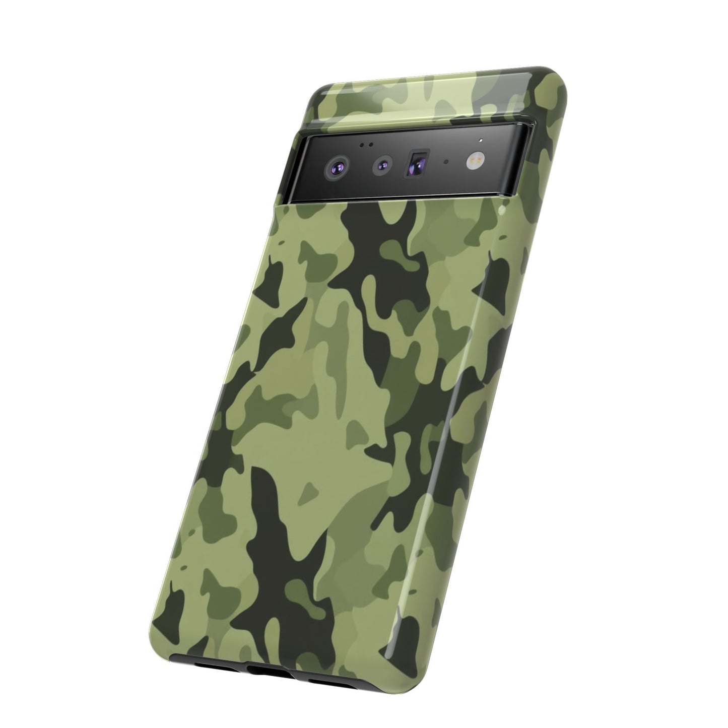 Camo Tough Phone Case — Military Green Protective iPhone Cover