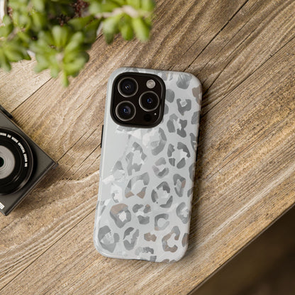 Silver Leopard Tough Phone Case