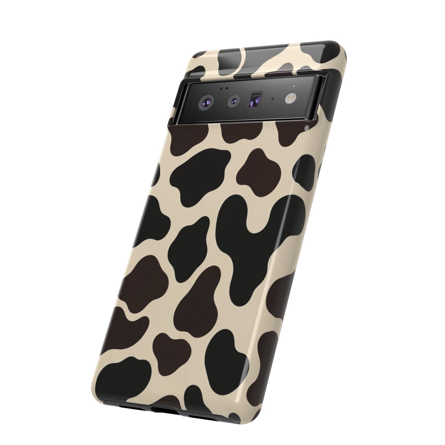 Cow Print Phone Case — Black & Cream Protective  Case