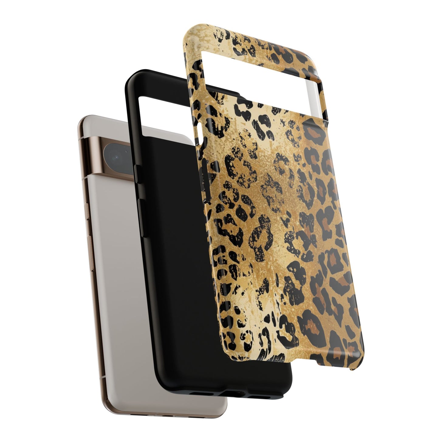 Leopard Print Tough Phone Case — Durable Protective iPhone Cover