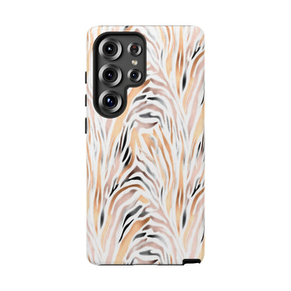 Tough Case — Neutral Watercolor Tiger Stripe Phone Case