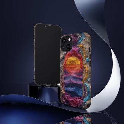 Phone Case — Colorful Sand Art Sunset Tough Protective Case