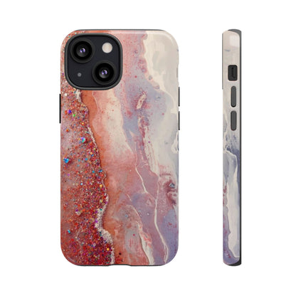 Marbled Rose Gold Galaxy Phone Case — Protective Tough Case