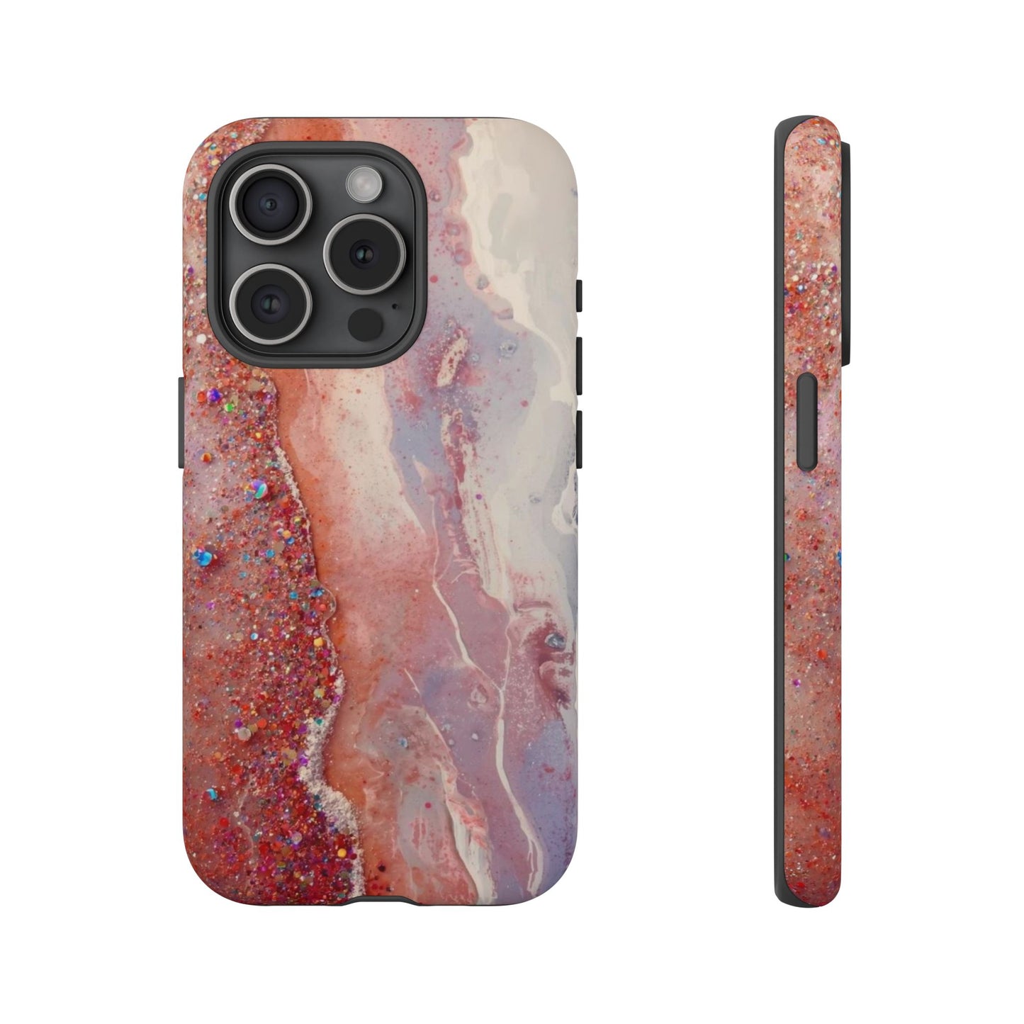 Marbled Rose Gold Galaxy Phone Case — Protective Tough Case