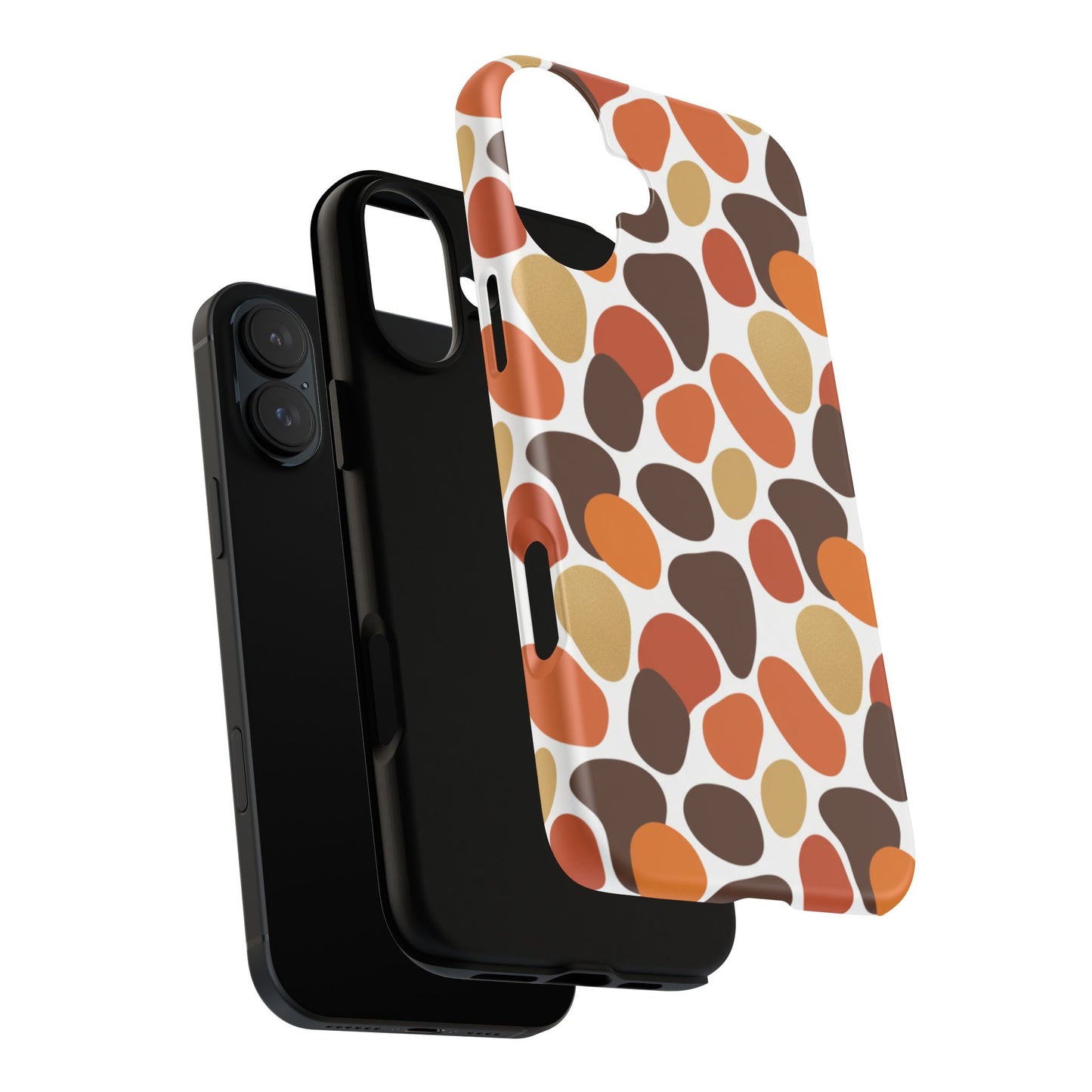 Phone Case — Retro Pebble Pattern in Warm Autumn Colors