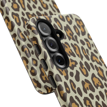 Leopard Print Tough Phone Case — Durable Protective Animal Print Case