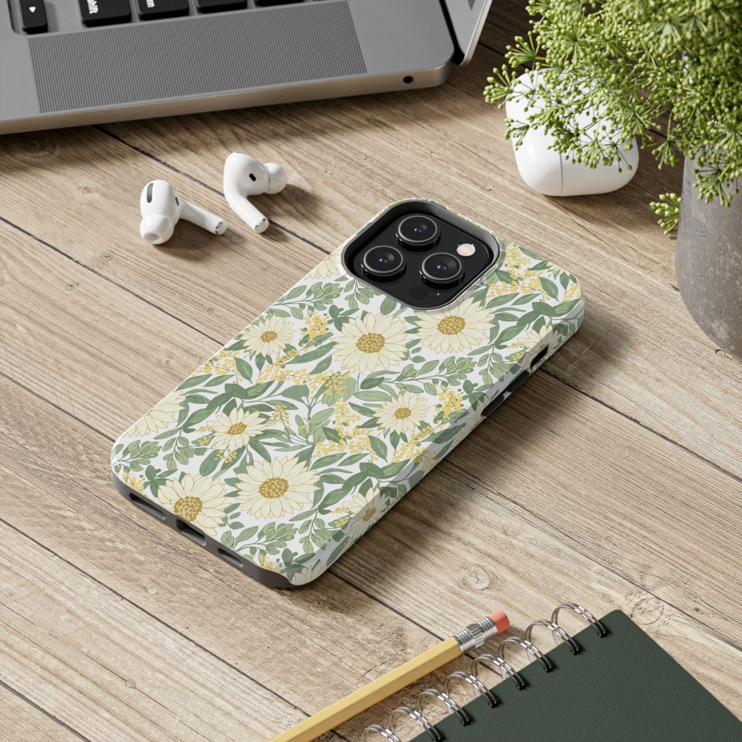 Daisy Meadow Tough Phone Case — Floral Protective Phone Cover