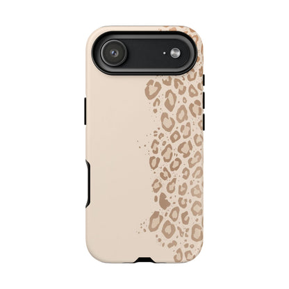 Phone Case – Beige Leopard Print Protective Cover