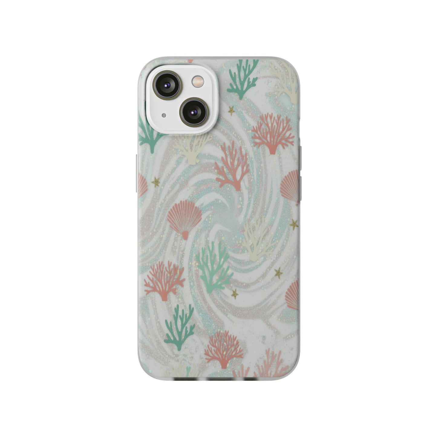 Pastel Seashell Phone Case — Coral Reef Wave iPhone Cover