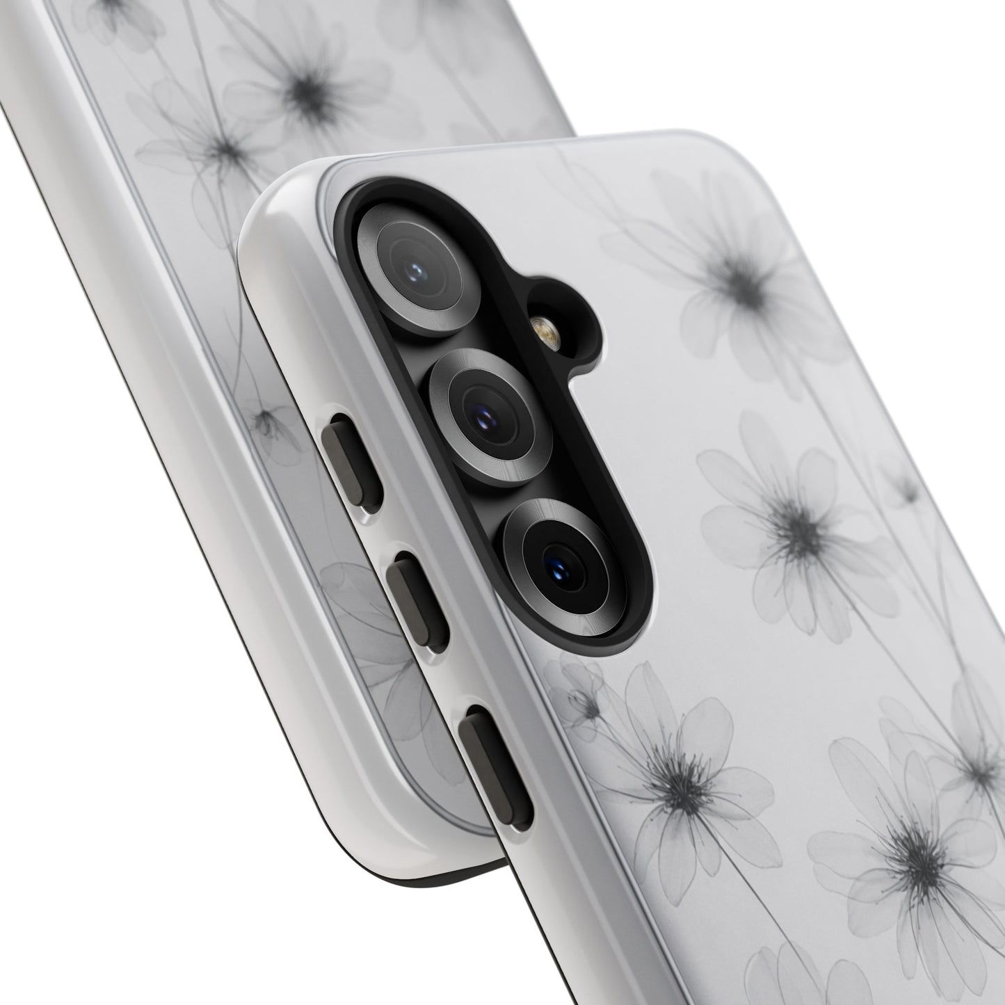 Tough Case — Black & White Floral Tough Phone Case