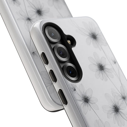 Tough Case — Black & White Floral Tough Phone Case
