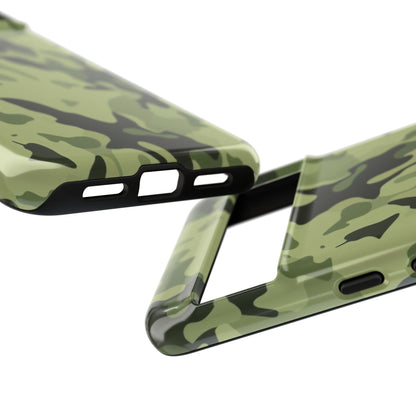 Camo Tough Phone Case — Military Green Protective iPhone Cover