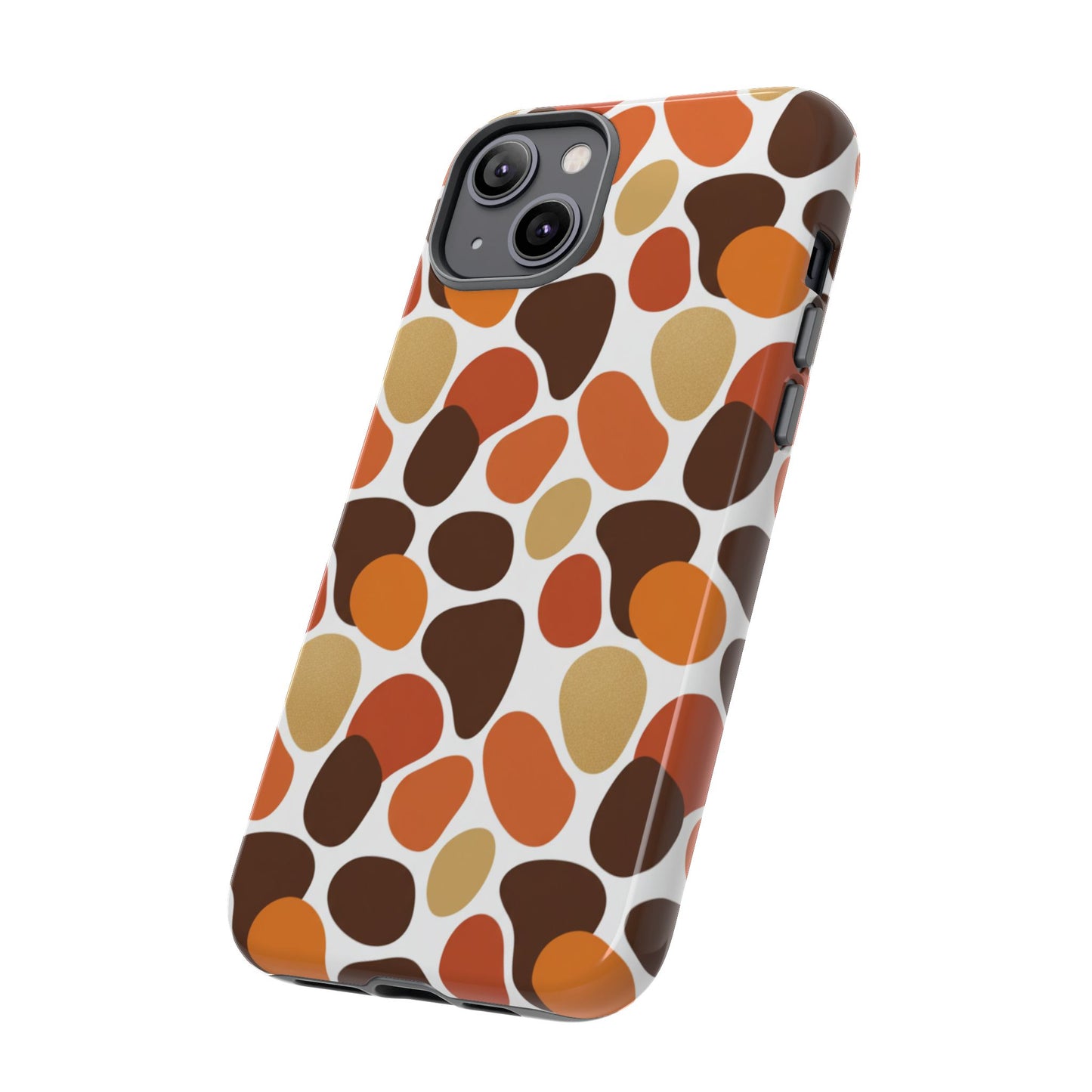 Phone Case — Retro Pebble Pattern in Warm Autumn Colors