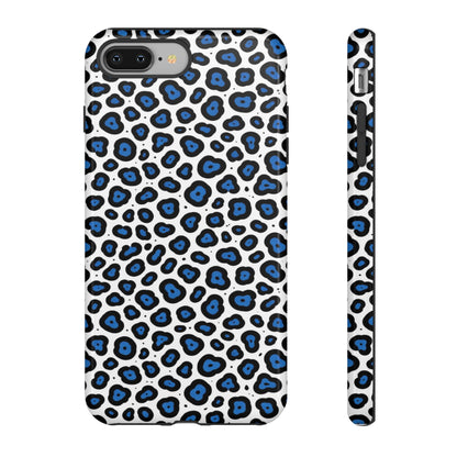 Blue Leopard Print Phone Case – Tough Protective Cover