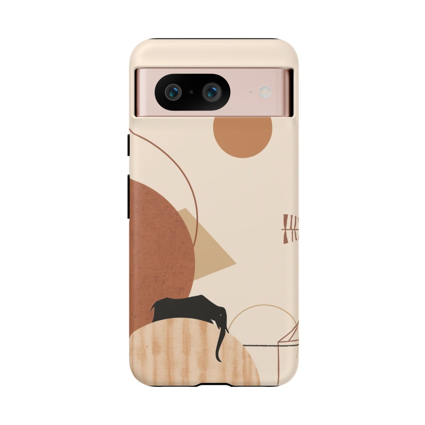 Abstract Earth Tones Phone Case — Minimal Geometric Design