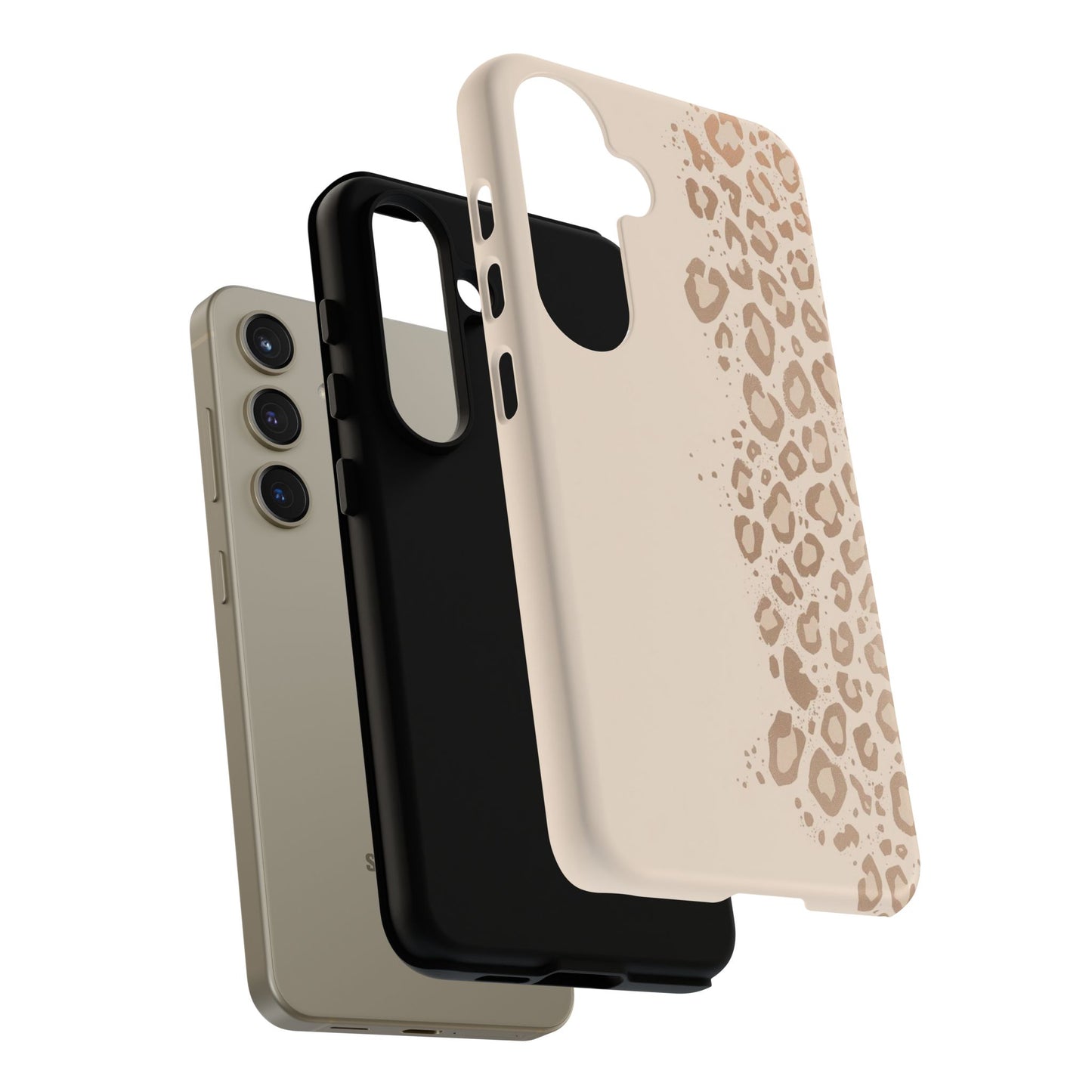 Phone Case – Beige Leopard Print Protective Cover