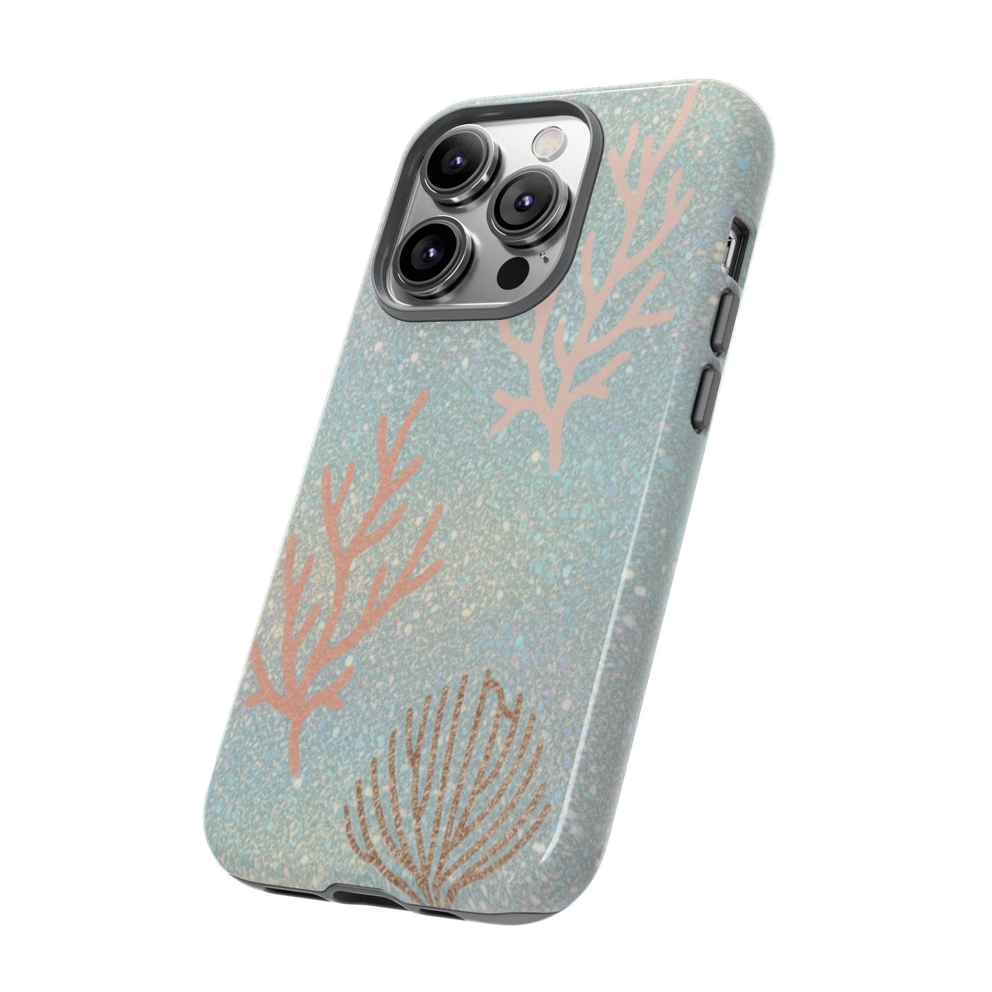 Seafoam Sparkle Phone Case – Coral & Seashell Tough Case