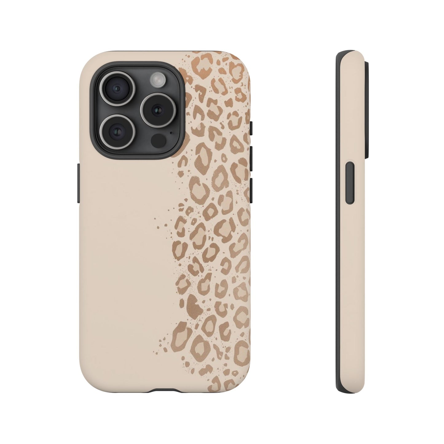 Phone Case – Beige Leopard Print Protective Cover