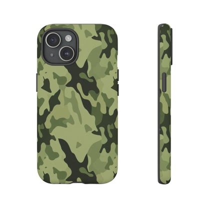 Camo Tough Phone Case — Military Green Protective iPhone Cover