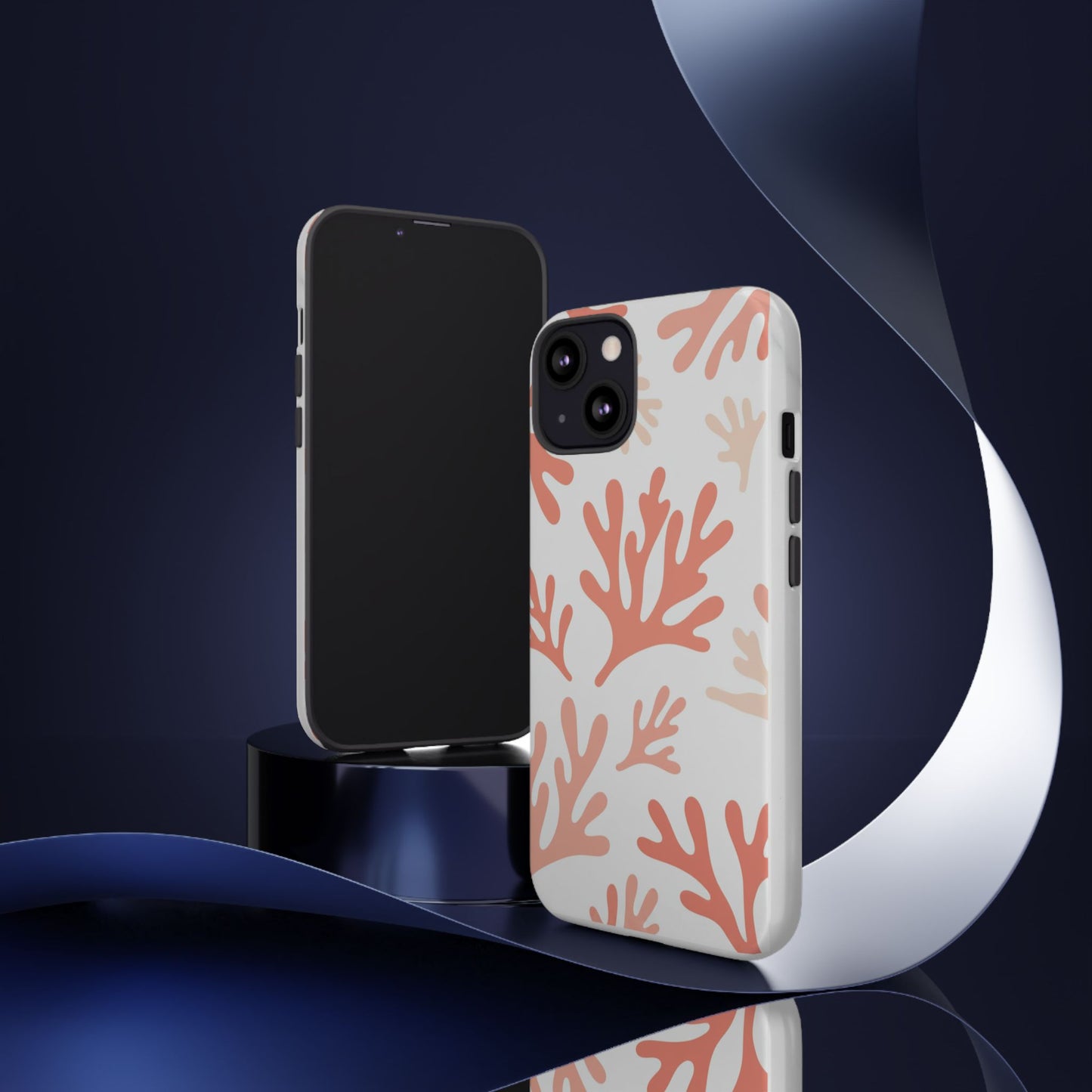 Coral Reef Pattern Tough Phone Case — Pink Beachy Protective Cover