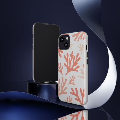 Coral Reef Pattern Tough Phone Case — Pink Beachy Protective Cover