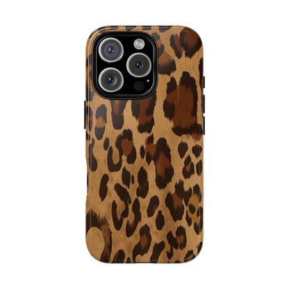 Leopard Print Tough Phone Case — Durable Animal Print Protective Cover