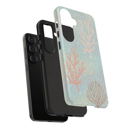 Seafoam Sparkle Phone Case – Coral & Seashell Tough Case