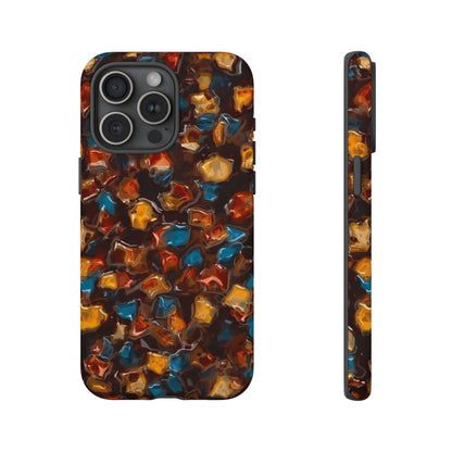 Phone Case - Amber Tortoiseshell Mosaic Protective Cover