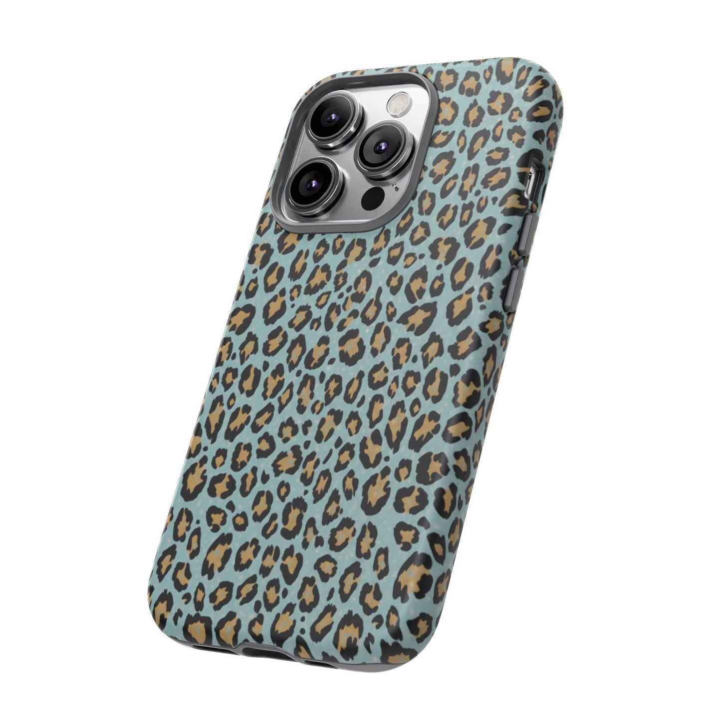 Leopard Print Tough Phone Case - Blue Cheetah Protective Cover