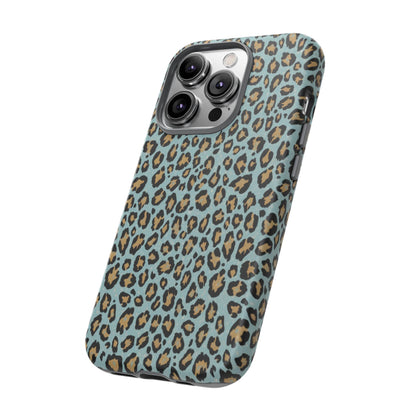 Leopard Print Tough Phone Case - Blue Cheetah Protective Cover