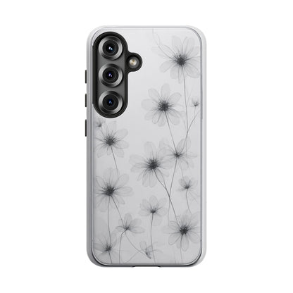 Tough Case — Black & White Floral Tough Phone Case