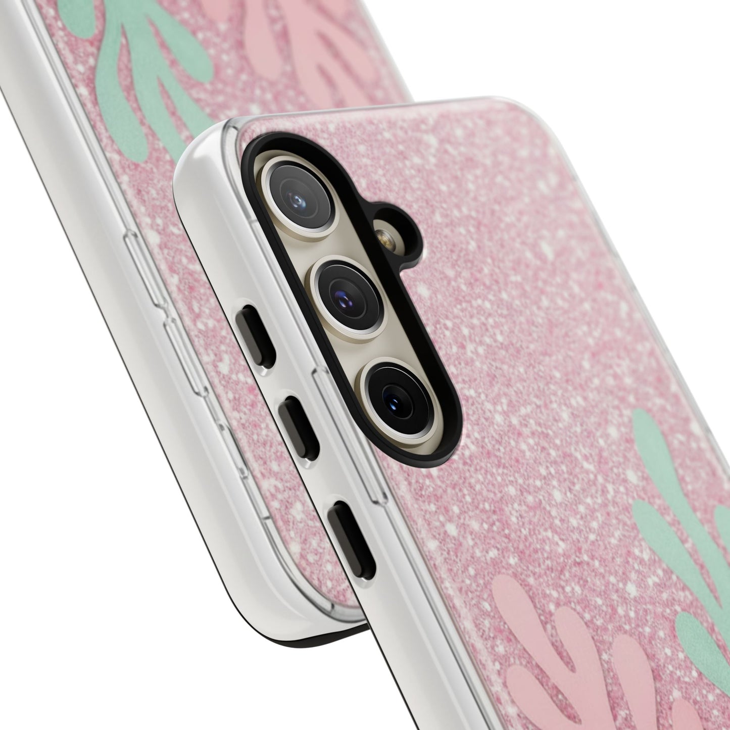 Pink Glitter Seaweed Tough Case - Sparkle Protective Phone Cover