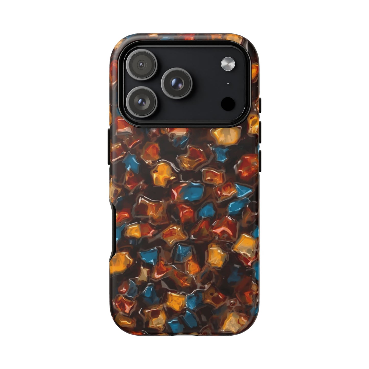 Phone Case - Amber Tortoiseshell Mosaic Protective Cover