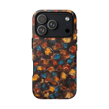 Phone Case - Amber Tortoiseshell Mosaic Protective Cover