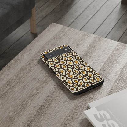 Leopard Print Tough Phone Case — Durable Protective iPhone Cover