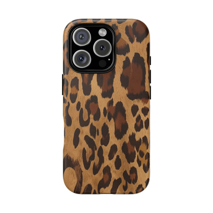 Leopard Print Tough Phone Case — Durable Animal Print Protective Cover