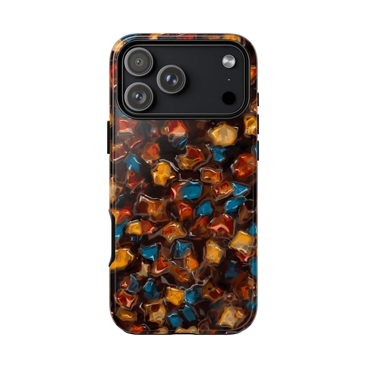 Phone Case - Amber Tortoiseshell Mosaic Protective Cover