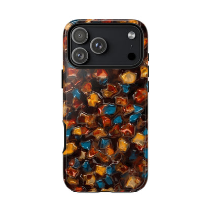 Phone Case - Amber Tortoiseshell Mosaic Protective Cover