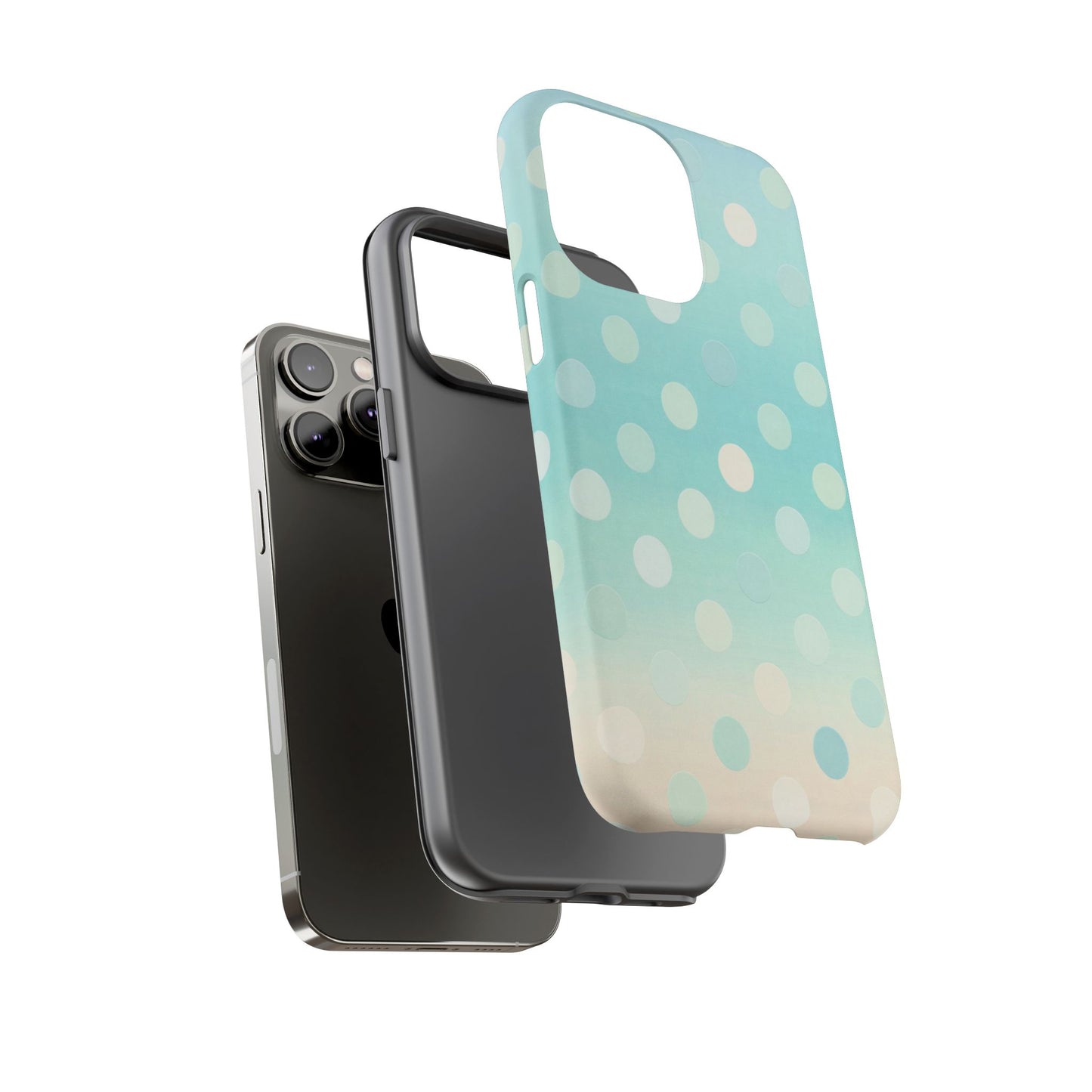 Abstract Palm Tough Phone Case — Minimal Coastal Blue Protective Cover