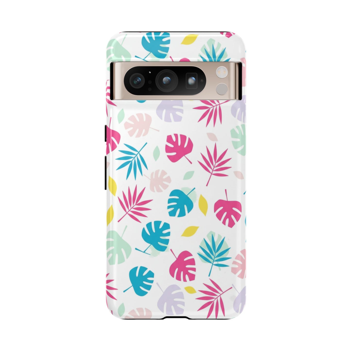 Tropical Leaf Phone Case — Colorful Pastel Monstera & Palm iPhone Case
