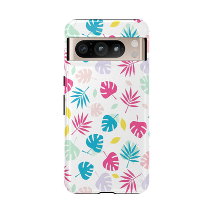Tropical Leaf Phone Case — Colorful Pastel Monstera & Palm iPhone Case