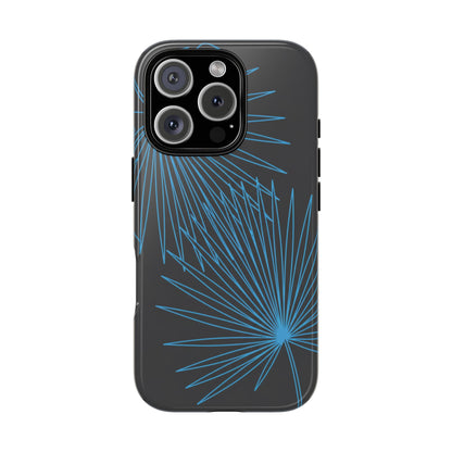 Blue Dandelion Burst Tough Phone Case — Protective Floral iPhone Cover