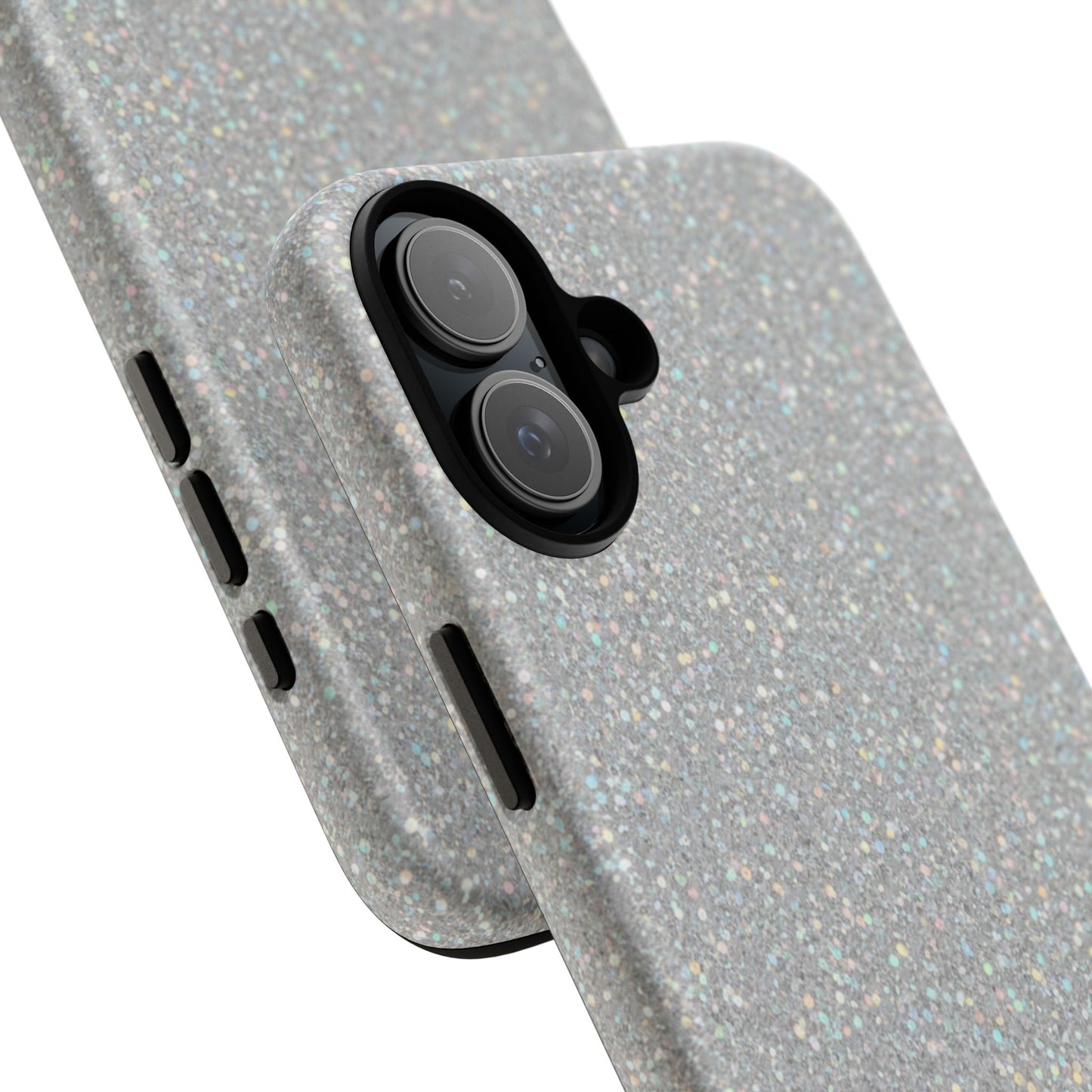 Glitter Silver Tough Phone Case — Sparkling Protective Phone Case