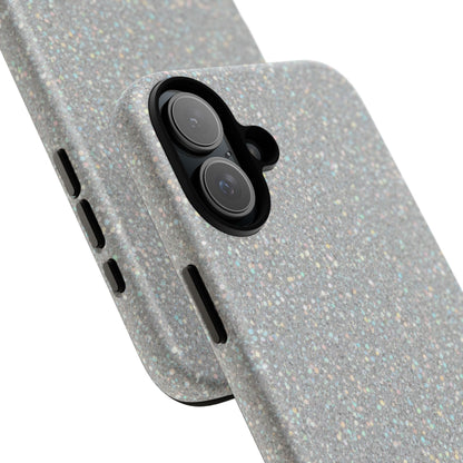 Glitter Silver Tough Phone Case — Sparkling Protective Phone Case
