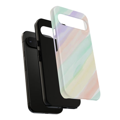 Pastel Watercolor Stripe Tough Phone Case