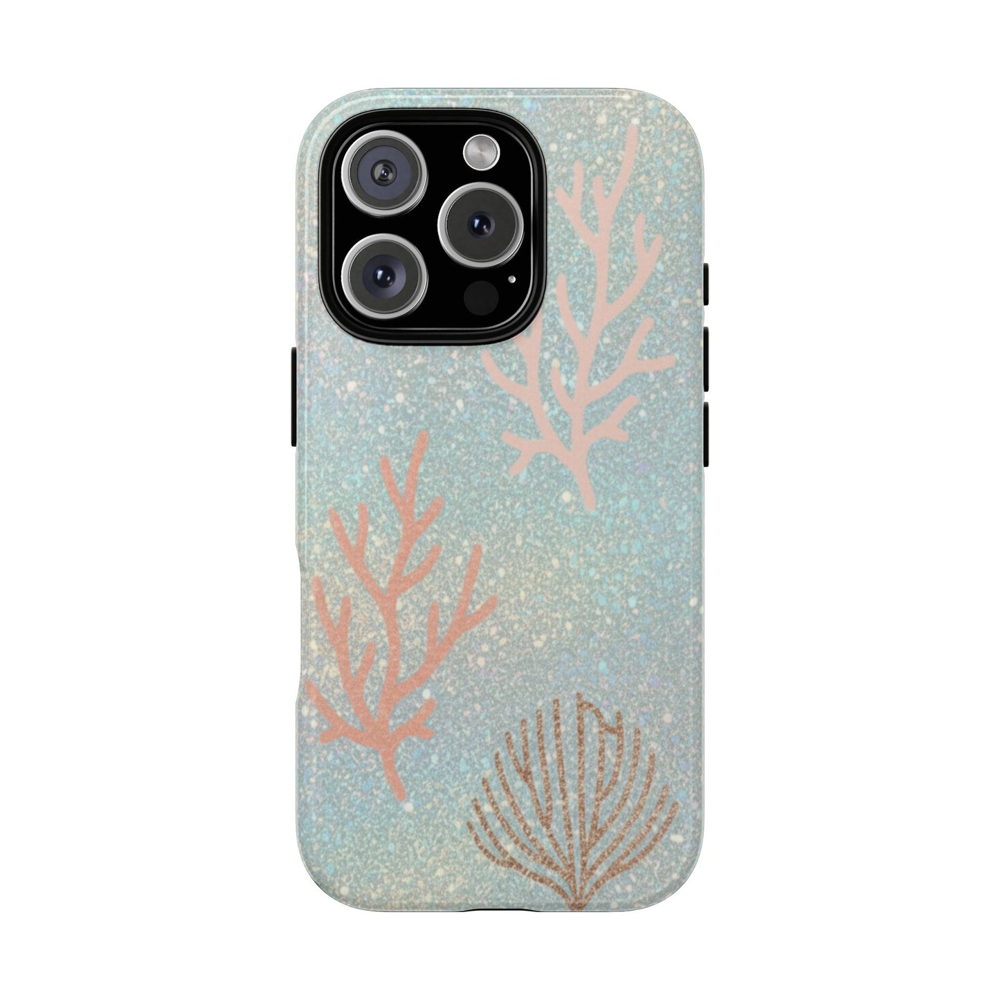 Seafoam Sparkle Phone Case – Coral & Seashell Tough Case