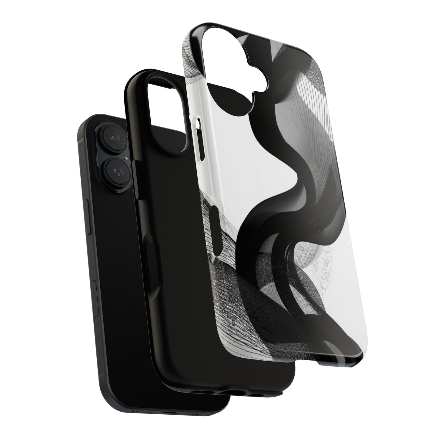 Phone Case — Monochrome Abstract Protective Cover