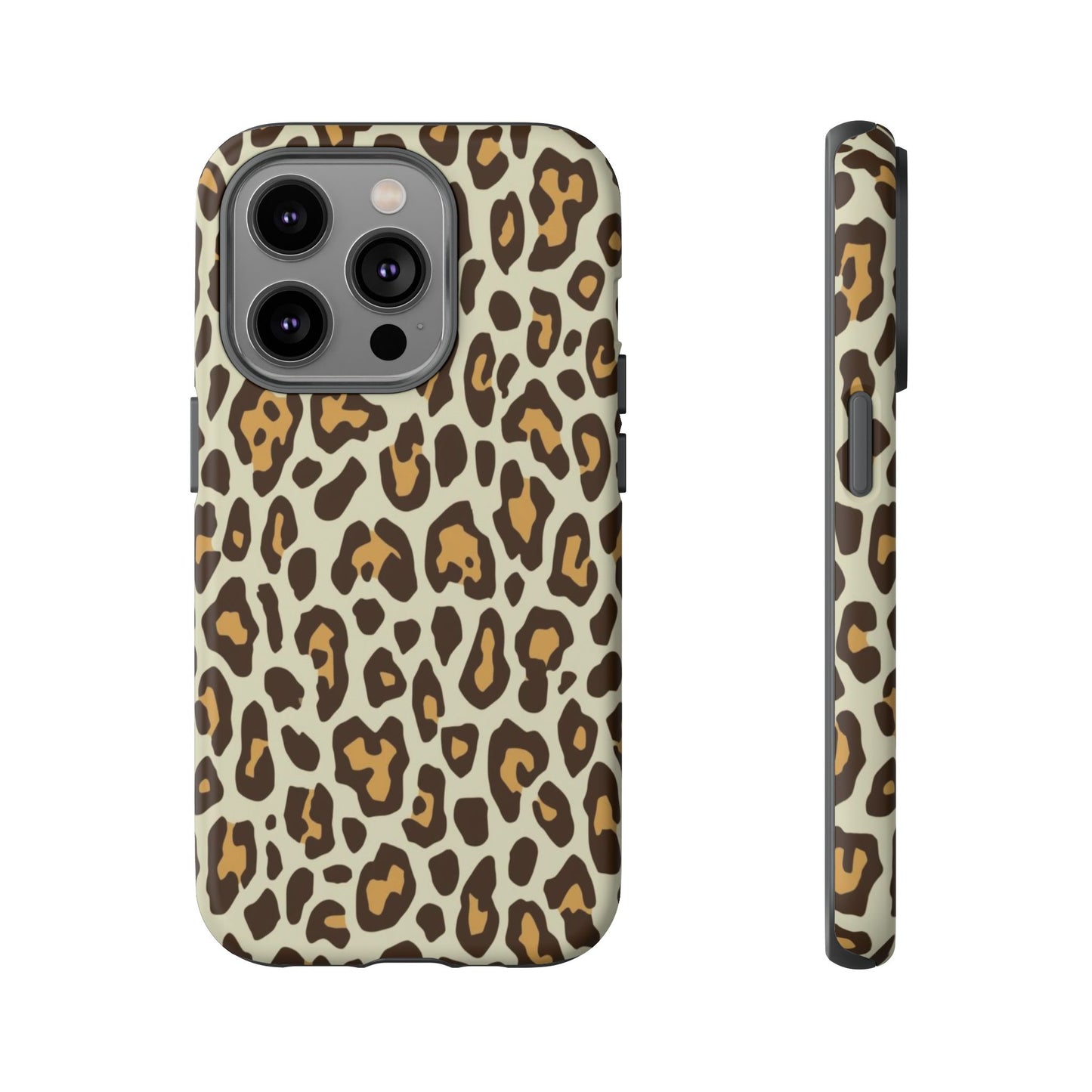 Leopard Print Tough Phone Case — Durable Protective Animal Print Case
